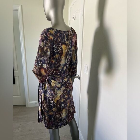CATHERINE MALANDRINO size 4 P silk floral flowy dress in excellent condition - Picture 12 of 13